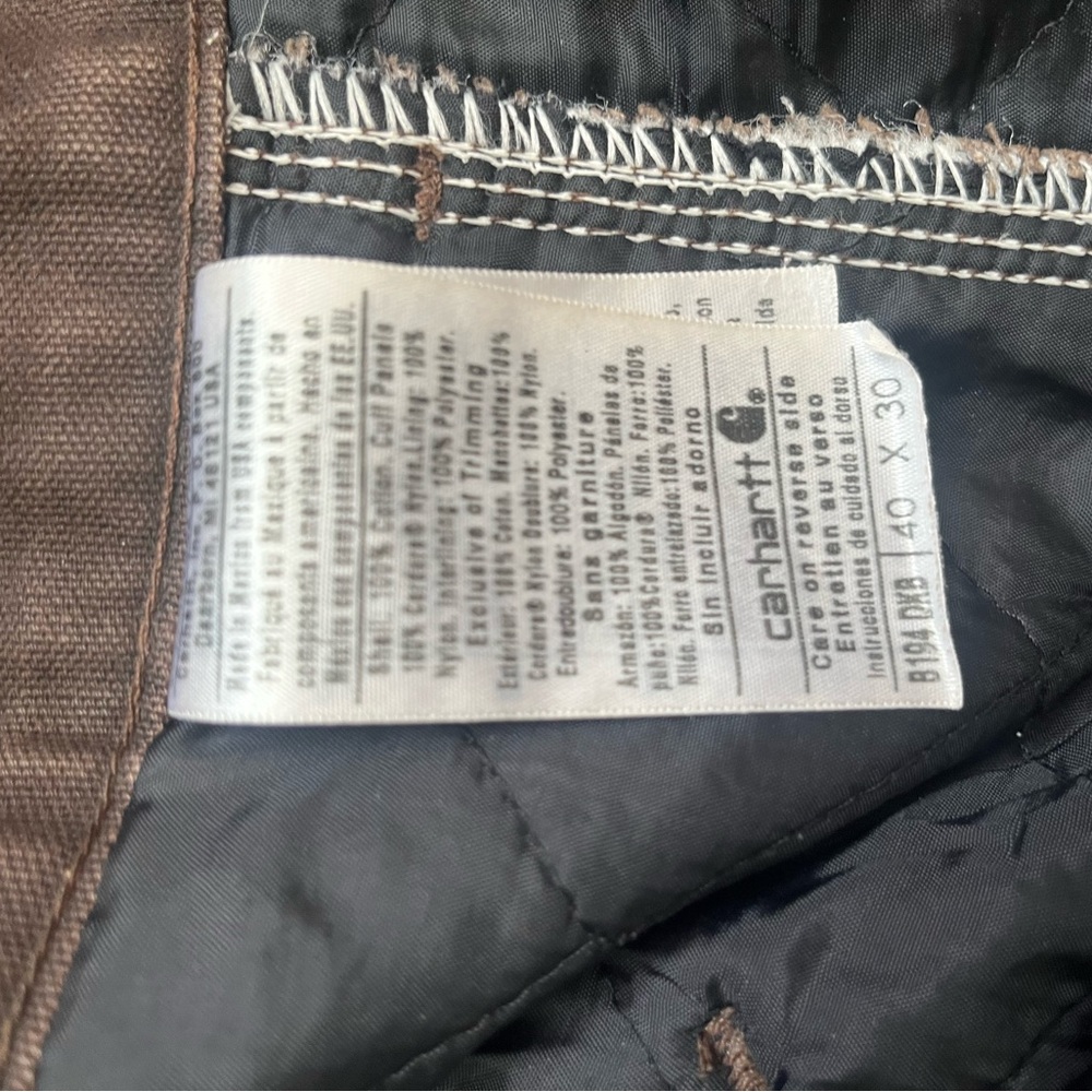 Carhartt double knee quilted work pants - Picture 4 of 8